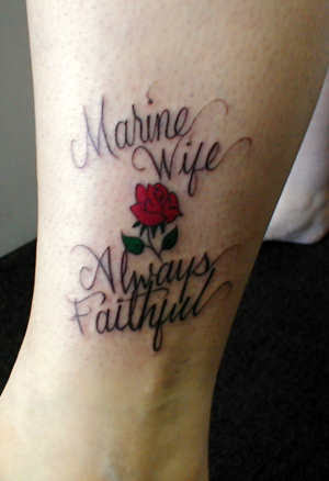 Marine Wife Always Faithful Tattoo Designs Tattoo Pictures
