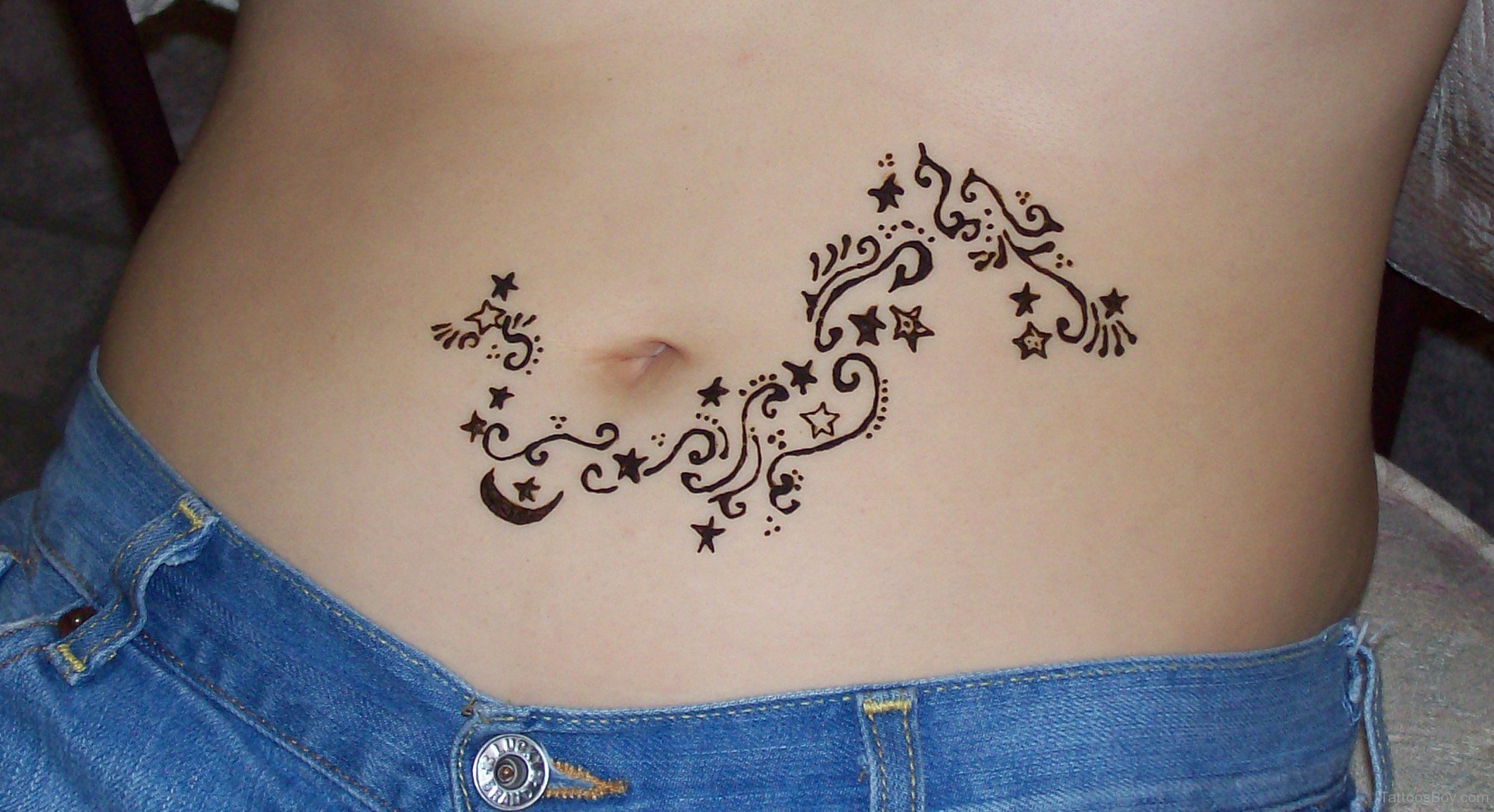 Black and White Stomach Tattoos - wide 3