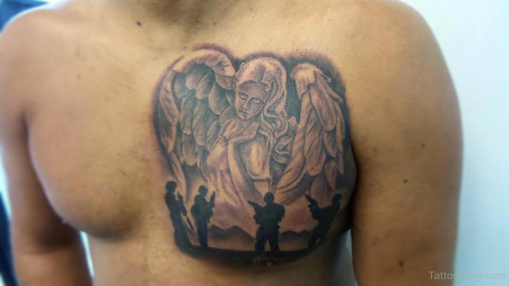 Angel Tattoo Statue Chest - wide 6