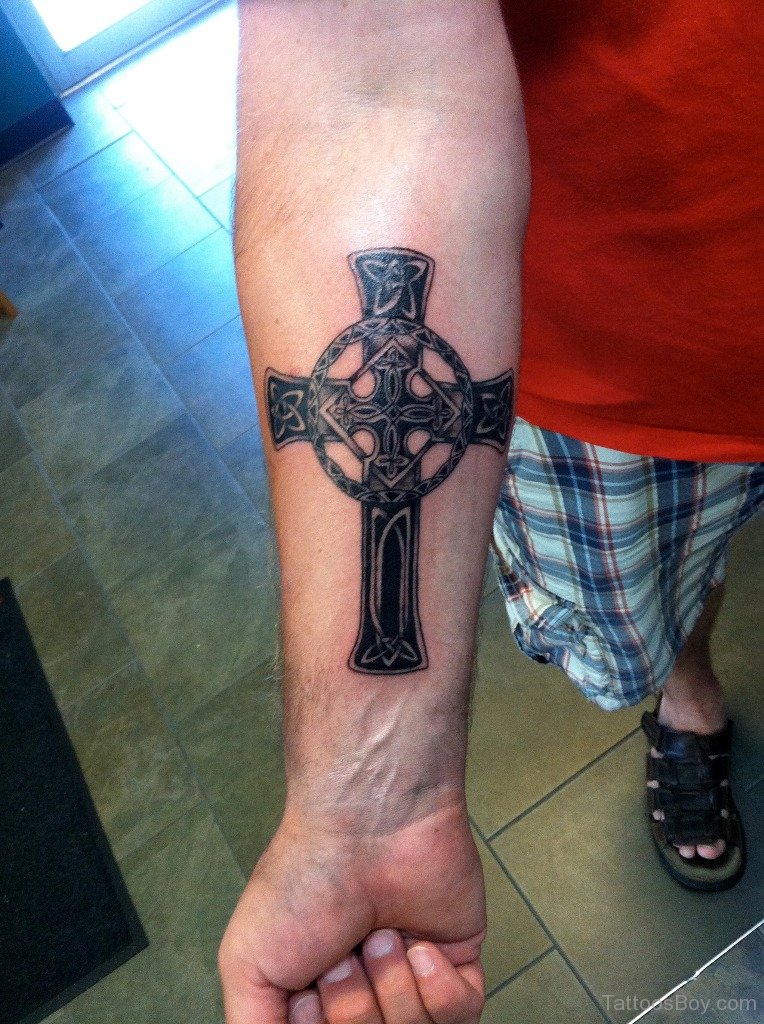 Celtic Cross Tattoo On Wrist TB12066 