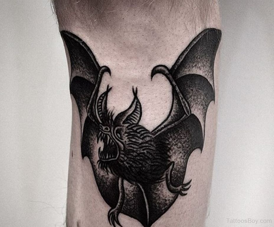 Flying Bat Tattoo