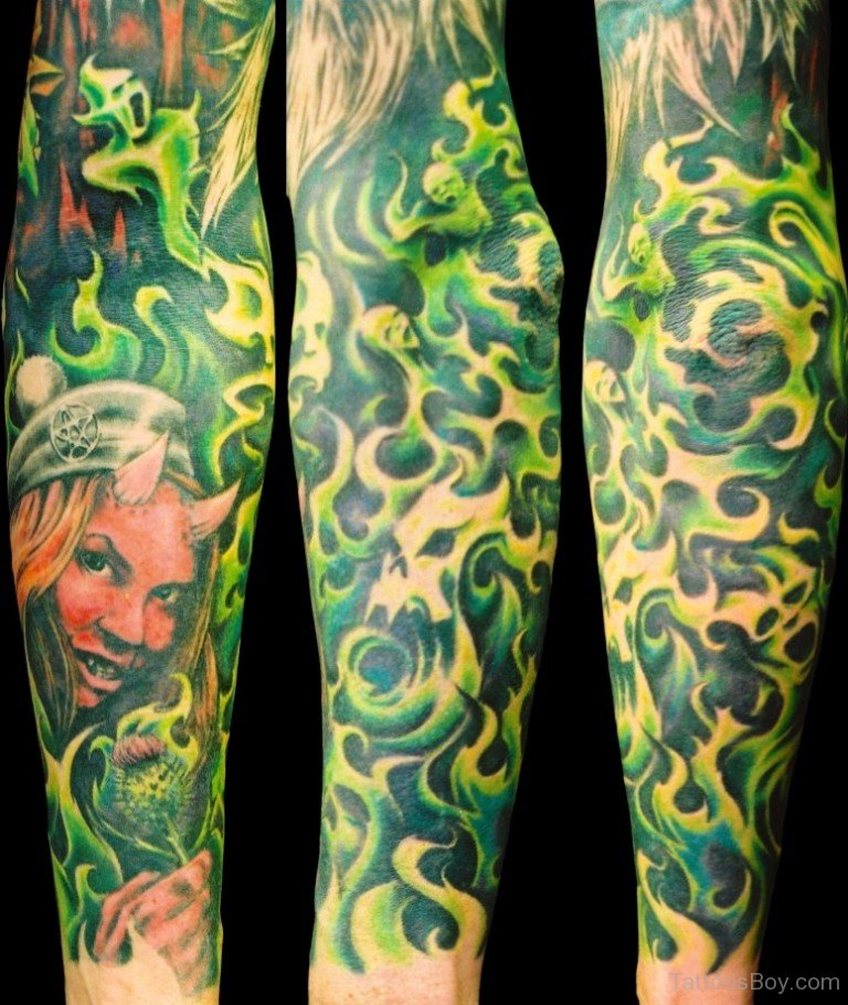 tattoo flame tribal tattoosboy revered feared destruction signifies regeneration tattoodaze