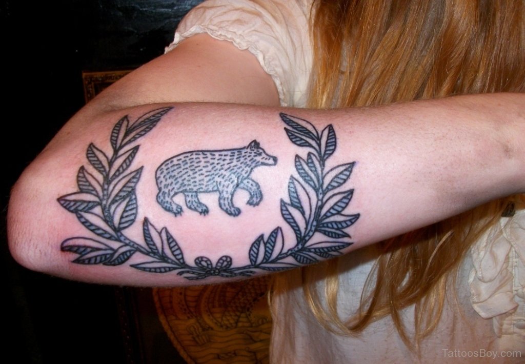 Traditional Bear Tattoo Forearm