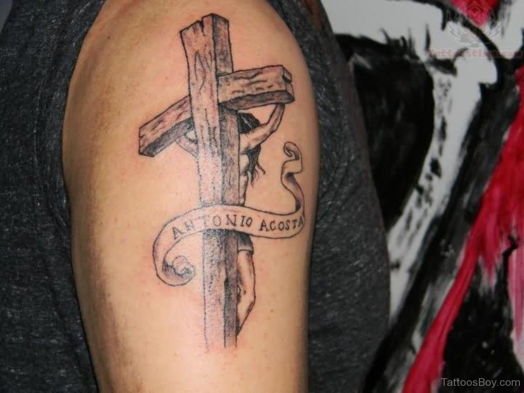 6. Black and Grey Jesus Arm Tattoo - wide 9