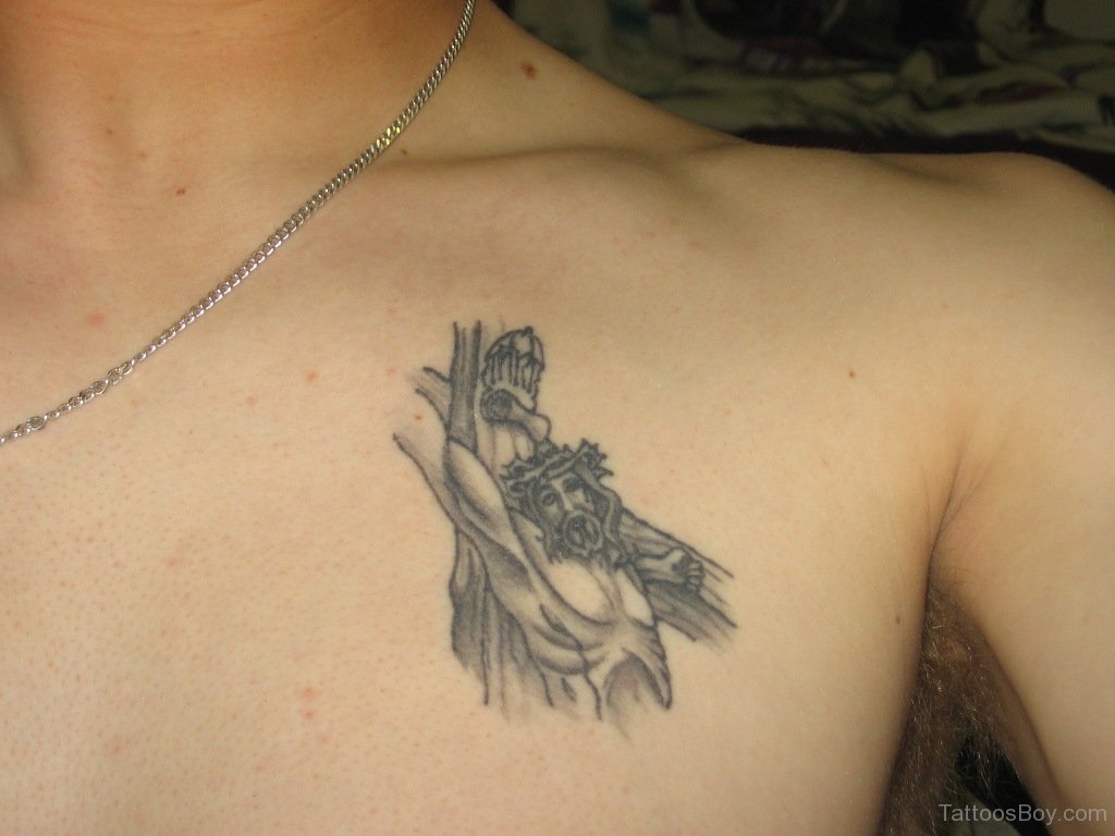 8. Colorful Jesus Chest Tattoo - wide 6