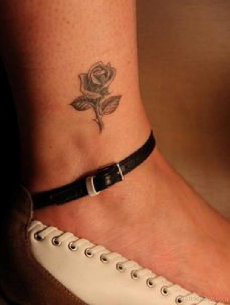 Small Rose Tattoo On Ankle Tattoo Designs, Tattoo Pictures