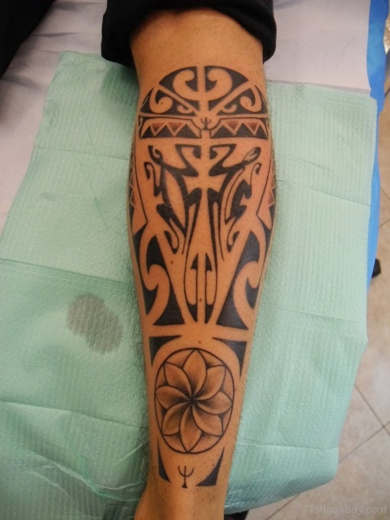 Tribal Tattoo Design On Leg | Tattoo Designs, Tattoo Pictures