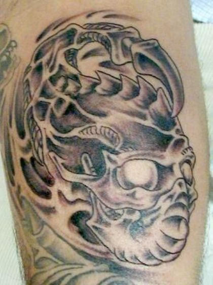 Scary Face Tattoo Design
