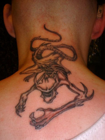 Crawling Alien Tattoo