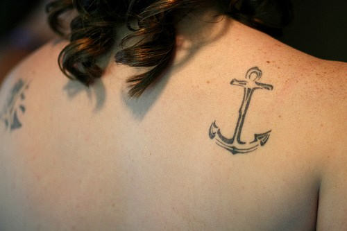 Anchor Tattoo On Back