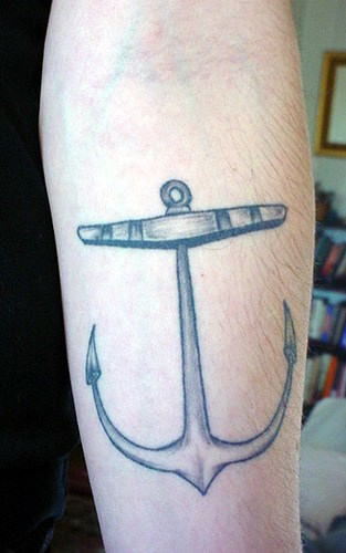 Cool Anchor Tattoo On Arm