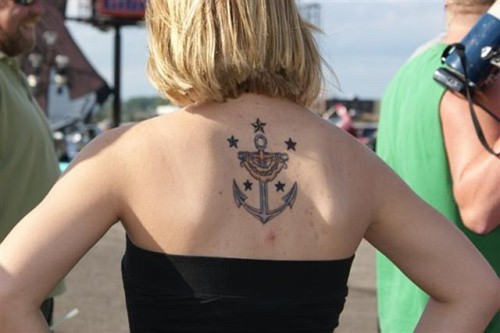 Super Anchor Tattoos On Back