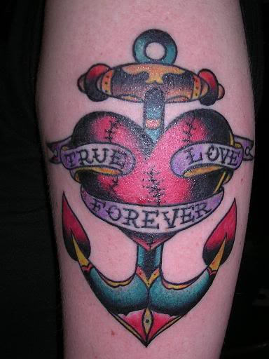 True Love Forever Anchor Tattoo