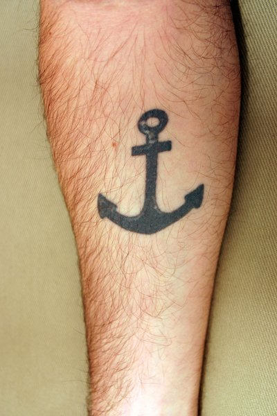 Simple Anchor Tattoo on Arm