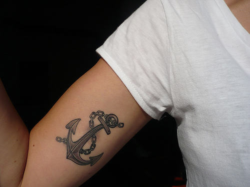 Anchor Tattoo on Bicep
