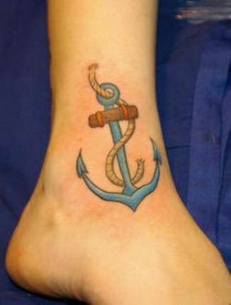 Anchor Tattoo on Foot