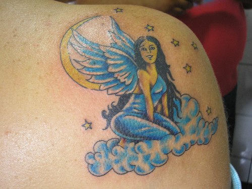 Lovely Night Angel Tattoo
