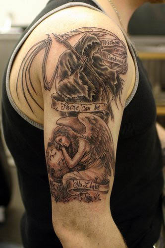 Wonderful Angel Tattoo On Shoulder