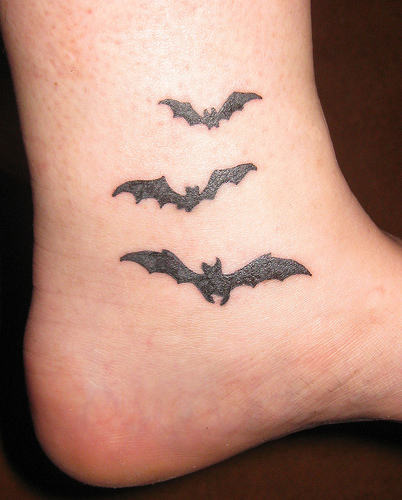Bats Tattoo On Ankle