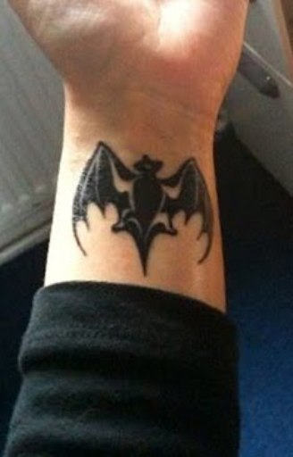 Bat Tattoo On Wrist