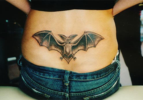 Bat Tattoo on Lower Back