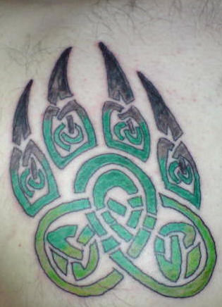 Irish Bear Claw Tattoo 