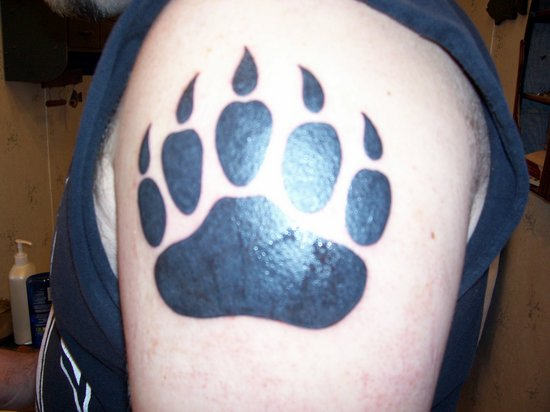 Bear Claw Tattoo On Shoulder