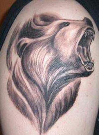 Bear Face Tattoo