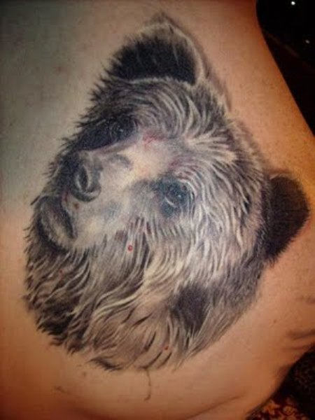 Bear Face Tattoo