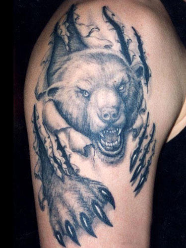 Angry Bear Tattoo Design