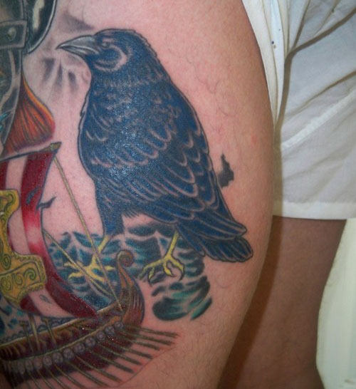 Beautiful Crow Tattoo Design