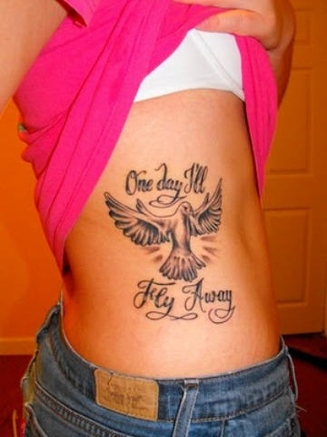 Dove Tattoo On Rib