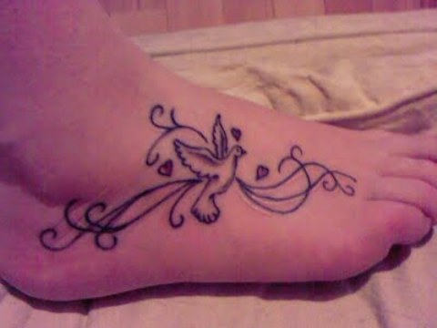 Dove Tattoo On Foot