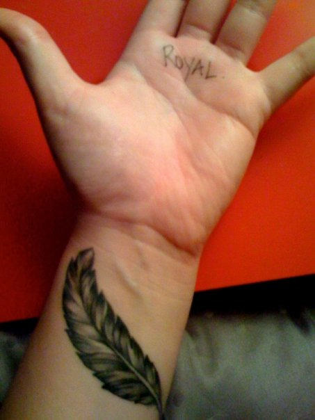 Feather Tattoo on Wrist