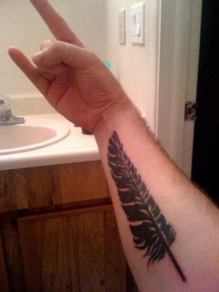 Feather Tattoo on Arm