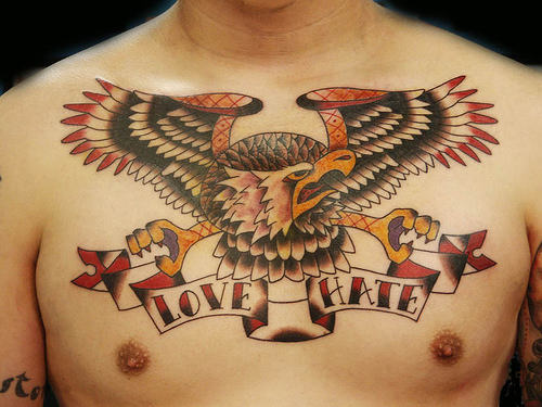 Eagle Tattoo On Chest