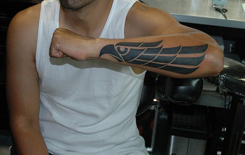 Tribal Eagle Tattoo on Arm
