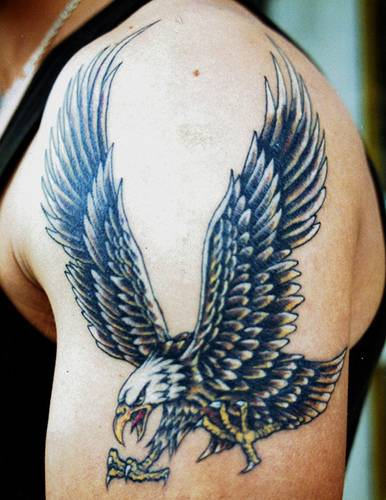 Eagle Tattoo On Shoulder