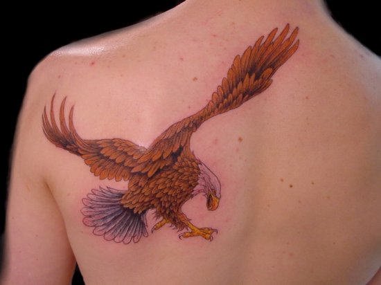Beautiful Eagle Tattoo On Back