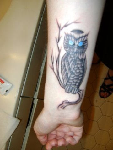 Owl Tattoo on Arm