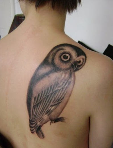 Owl Tattoo On Back