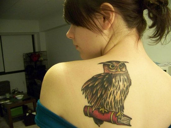 Owl Tattoo On Back