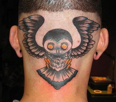 Owl Tattoo On Head