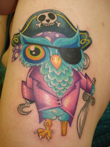 Pirate Owl Tattoo