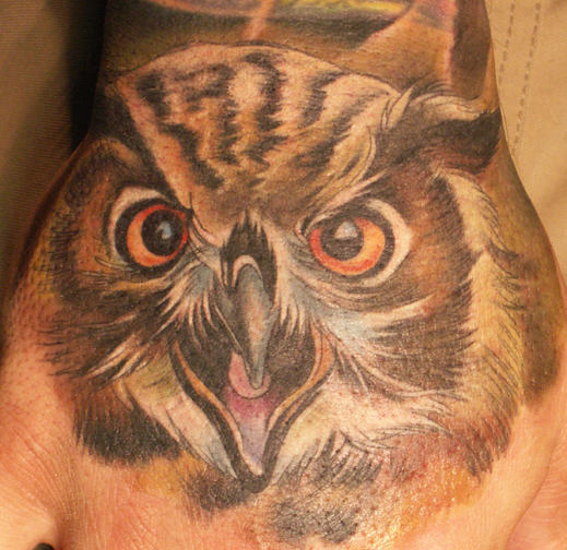 Owl Face Tattoo