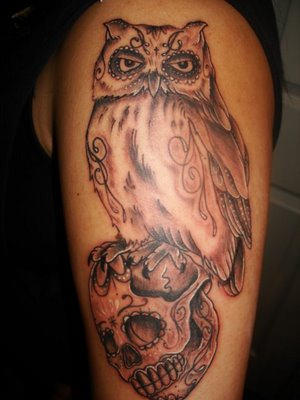 Owl Tattoo On Shoulder