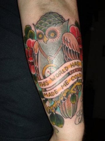 Owl Tattoo On Arm