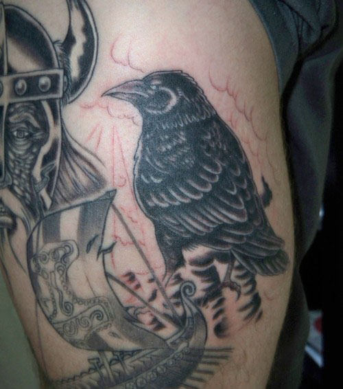 Raven Tattoo On Shoulder