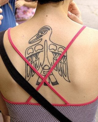 Bird Tattoo On Back