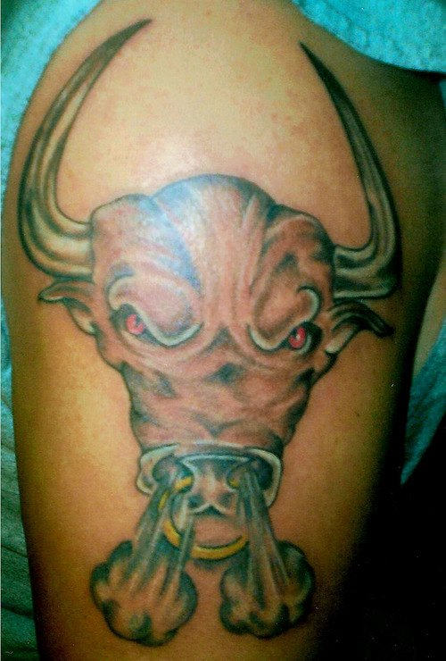 Angry Bull Tattoo Design